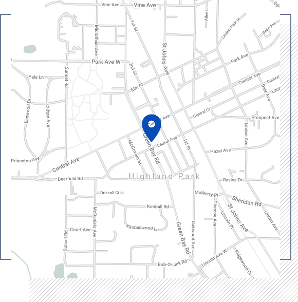 Map of Highland Park office location