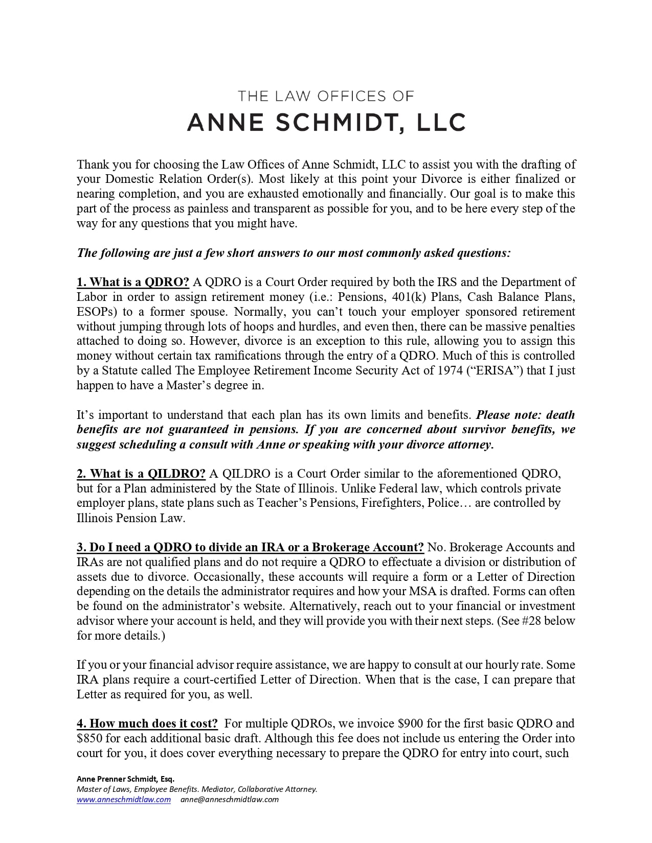 QDRO FAQ aka More than you think you need to know, but these are YOUR retirement assets, and it matters!